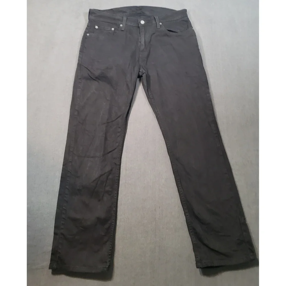Levi's 559 Relaxed Straight Jeans Mens 32x32 Black WaterLess Stretch Denim